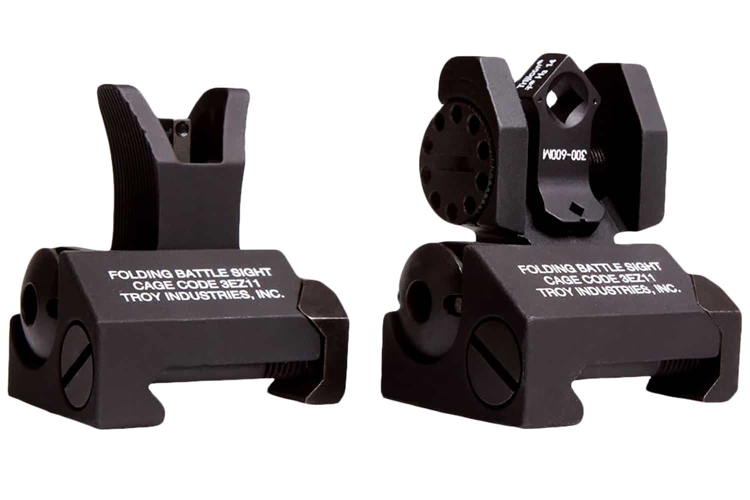 Troy Ind SSIGMCMSTBT01 Tritium Micro BattleSight Set M4 Front & Dioptic Rear Black Hardcoat Anodized