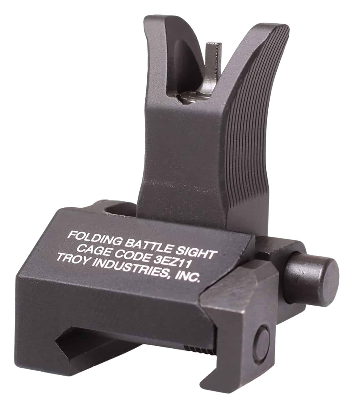 Troy Ind SSIGFBSFMBT01 Tritium Front Folding BattleSight M4 Black Hardcoat Anodized for M4