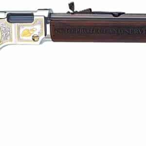 Henry H004LE Golden Boy Law Enforcement Tribute Lever Action 22 Short,Long,LR 16 LR/21 Short 20" Nickel Plated American Walnut Right Hand