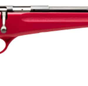 Savage Arms 13795 Rascal Youth 22 LR 1rd 16.13" Matte Black Sporter Barrel, Matte Black Carbon Steel Receiver, Red Fixed Synthetic Stock, Right Hand