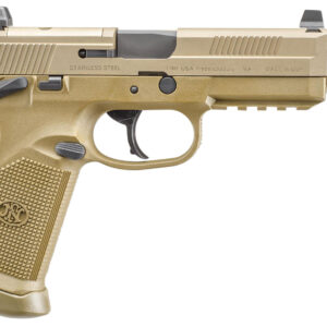 FN 66968 FNX Tactical 45 ACP 5.30" Threaded Barrel 15+1 , Flat Dark Earth , Manual Safety , Night Sights