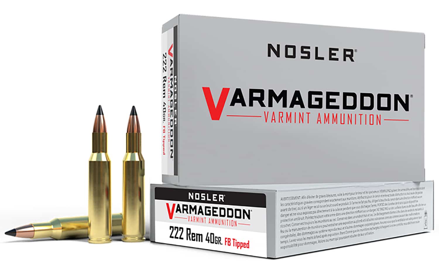 Nosler 65135 Varmageddon 222Rem 40gr Flat Base Tipped 20 Per Box/20 Case