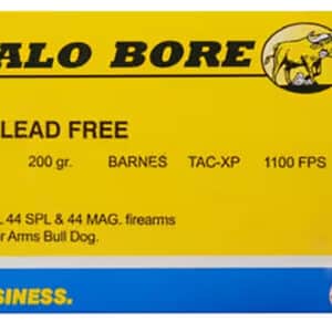 Buffalo Bore Ammunition 14D20 Buffalo-Barnes Strictly Business 44S&W Spl 200gr Barnes TAC-XP Lead Free 20 Per Box/12 Case