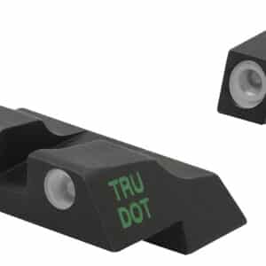 Meprolight USA 102263301 Tru-Dot Sight Set Green Tritium Front/Orange Tritium Rear/Black Frame, Compatible w/ Glock 26/27, Post/Dovetail Mount