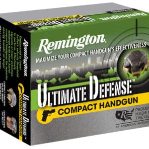 Remington Ammunition 28967 Ultimate Defense Compact Handgun 45ACP 230gr Brass Jacketed Hollow Point 20 Per Box/25 Case