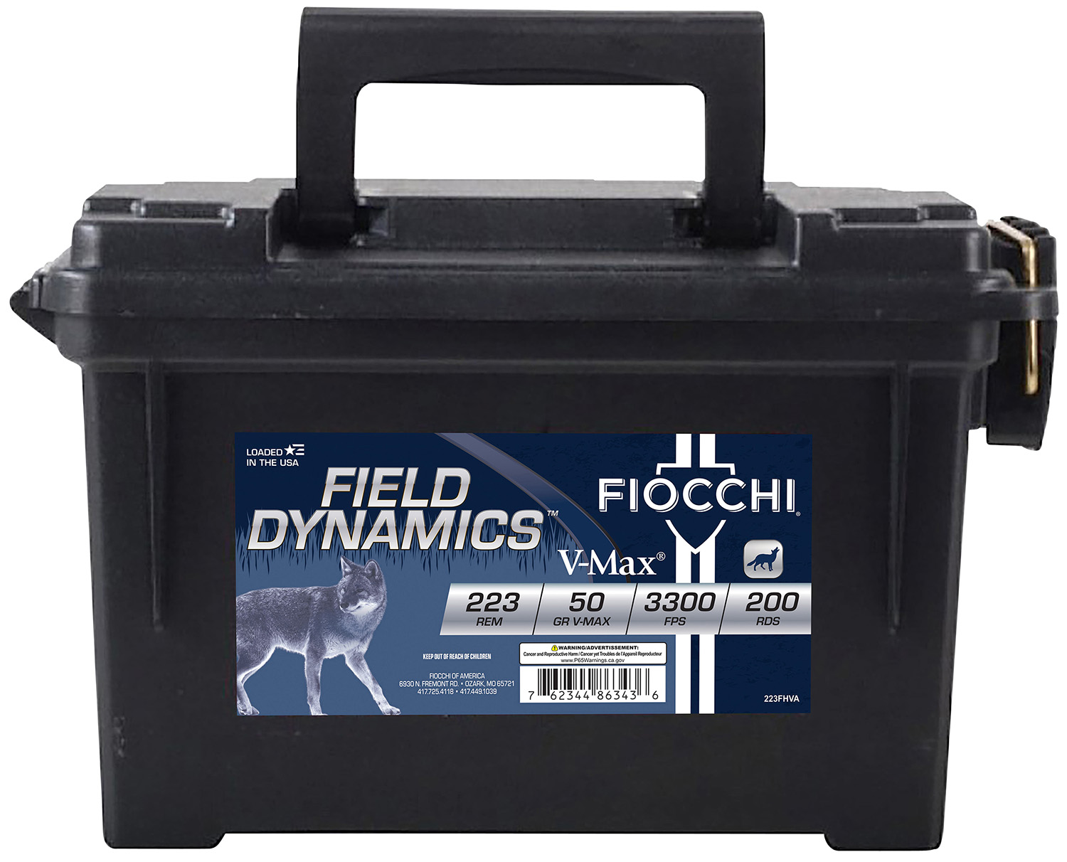 Fiocchi 223FHVA Field Dynamics 223Rem 50GR V-Max