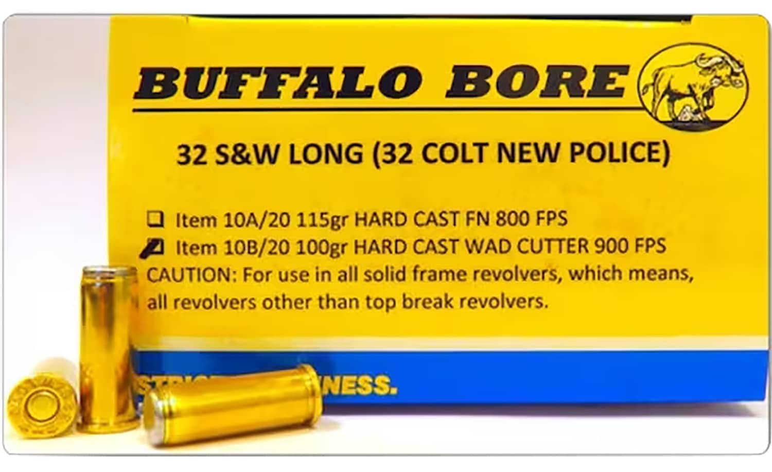 Buffalo Bore Ammunition 3A20 Outdoorsman Strictly Business 45Colt +P 325gr Lead Flat Nose 20 Per Box/12 Case