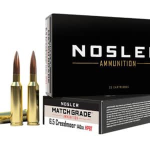 Nosler 43455 Match Grade  6.5Creedmoor 140gr Custom Competition Hollow Point Boat Tail 20 Per Box/10 Case