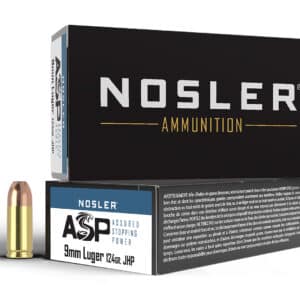 Nosler 51054 Assured Stopping Power Handgun 9mmLuger 124gr Jacketed Hollow Point 50 Per Box/10 Case