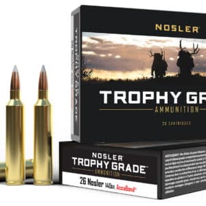 Nosler 60014 Trophy Grade 26Nosler 140gr Nosler AccuBond 20 Per Box/10 Case