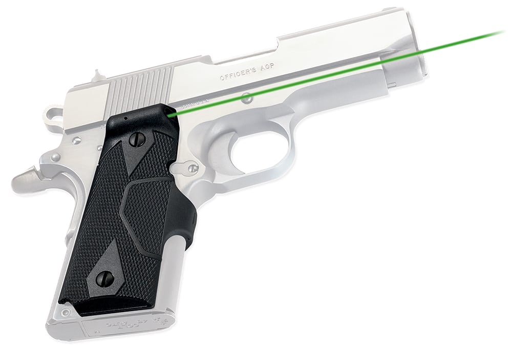 Crimson Trace 0141101 Lasergrips Fits 1911 Compact, Green Laser Black Polymer
