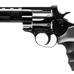 Weihrauch Guns 770123 Windicator  38 Special 6rd 4" Blued Steel Barrel & Cylinder, Compact Blued Steel Frame w/Exposed Hammer, Ramp Front/Fixed Rear Sights, Finger Grooved Black Rubber Grip