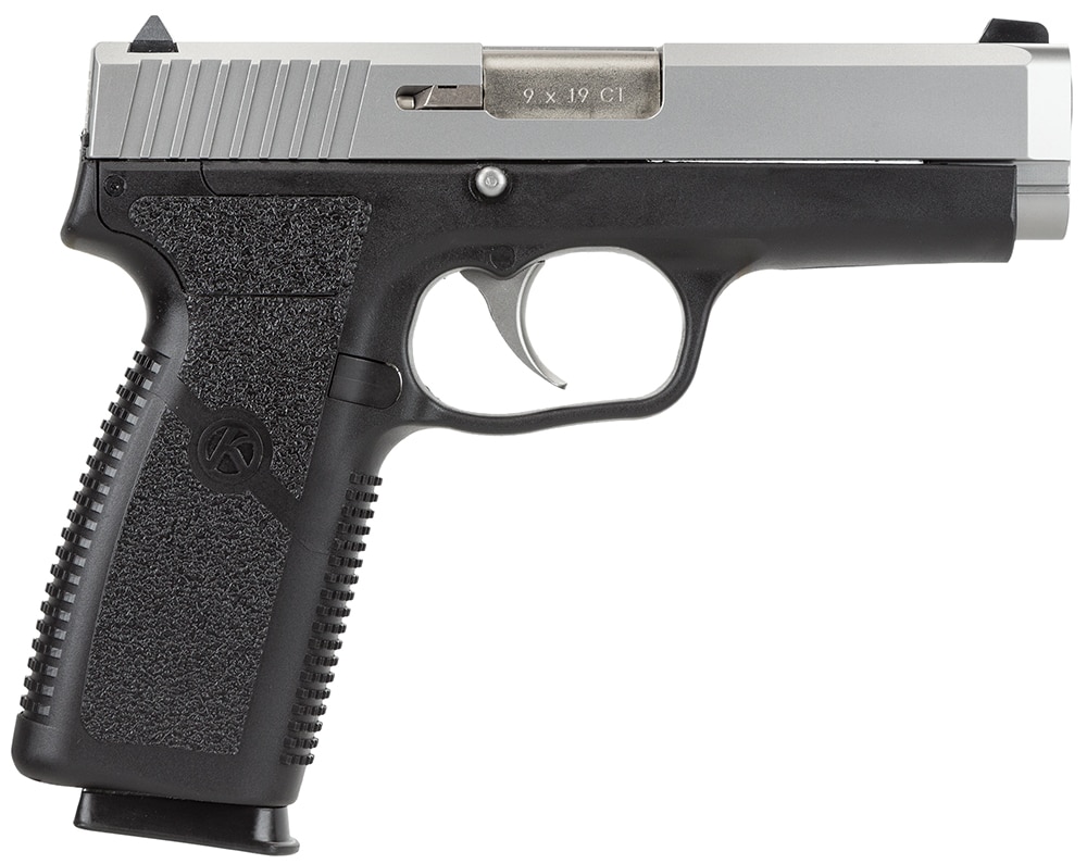 Kahr Arms CT9093 CT9 9mm Luger 8+1, 4" Stainless Steel Barrel, Matte Serrated Stainless Steel Slide, Black Polymer Frame, Black Textured Polymer Grip, No Safety, Right Hand