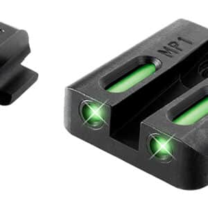 TruGlo TG13MP1A TFX Black | Green Tritium & Fiber Optic White Outline Front Sight Green Tritium & Fiber Optic Rear Sight