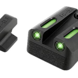 TruGlo TG13NV1A TFX Black | Green Tritium & Fiber Optic White Outline Front Sight Green Tritium & Fiber Optic Rear Sight
