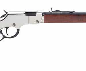 Henry H004SV Golden Boy Silver 17 HMR Caliber with 11+1 Capacity, 20" Blued Barrel, Nickel-Plated Metal Finish & American Walnut Stock Right Hand (Full Size)