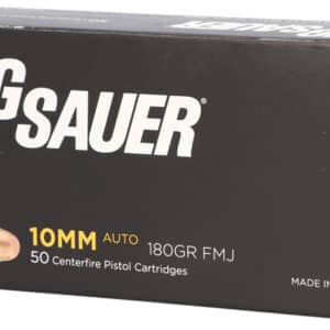 Sig Sauer E10MB150 Elite Ball 10mmAuto 180gr Full Metal Jacket 50 Per Box/20 Case
