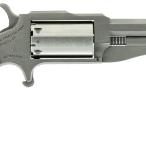 North American Arms 18603C 1860 The Earl 22 LR/22 WMR 5 Shot 3" Stainless Steel Barrel, Frame & Cylinder, Rosewood Boot Grip, Exposed Hammer