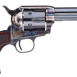 Taylors & Company 556201DE Short Stroke Smoke Wagon 45 Colt (LC) 6rd 4.75" Blued Cylinder & Barrel Color Case Hardened Steel Frame Checkered Walnut Navy Size Grip (Taylor Tuned)