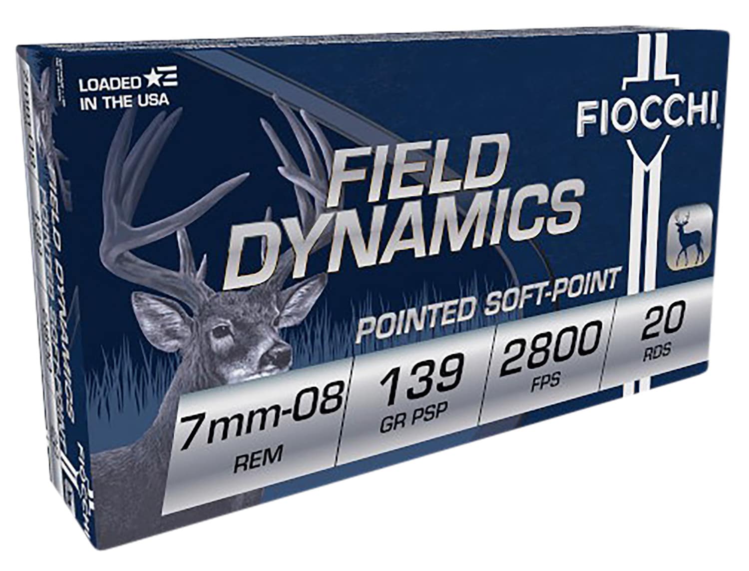 Fiocchi 7MM08B Field Dynamics 7mm-08Rem 139gr Pointed Soft Point 20 Per Box/10 Case