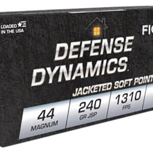 Fiocchi 44A500 Defense Dynamics 44RemMag 240gr Jacketed Soft Point 50 Per Box/10 Case