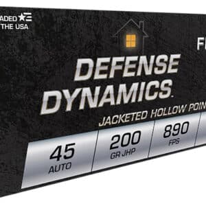 Fiocchi 45B500 Defense Dynamics 45ACP 200gr Jacketed Hollow Point 50 Per Box/10 Case