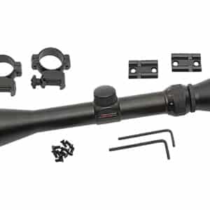 Traditions A1171 Muzzleloader Scope Pack 3-9x 40mm Duplex Reticle Matte Black Includes Medium Rings & 2 Piece Base