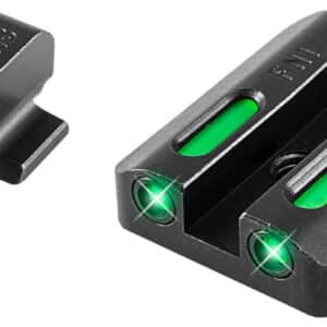 TruGlo TG13FN2A TFX Black | Green Tritium & Fiber Optic White Outline Front Sight Green Tritium & Fiber Optic Rear Sight