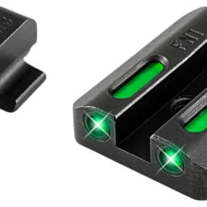 TruGlo TG13FN3A TFX Black | Green Tritium & Fiber Optic White Outline Front Sight Green Tritium & Fiber Optic Rear Sight