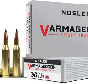 NOSLER VARMAGEDDON 243 WIN - 70GR FBT 20RD 10BX/CS