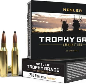 NOSLER TROPHY 260 REM 125GR - PARTITION TIP 20RD 10BX/CS