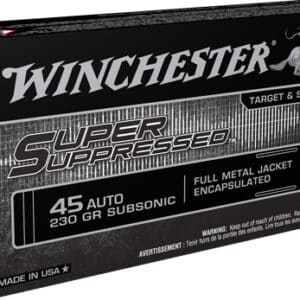 WINCHESTER SUPER SUPPRESSED - 45 ACP 230GR FMJ 50RD 10BX/CS
