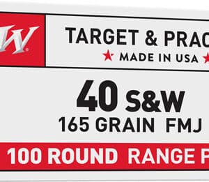 WINCHESTER USA 40 SW 165GR FMJ - TRUNCATED CONE 100RD 5BX/CS