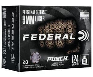 FED PUNCH 9MM 124GR PUNCH JHP 20/200