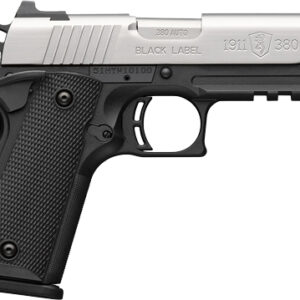 BROWNING 1911-380 SS 380ACP - 3.58"COMP 8RD BLK/SS W/RAIL