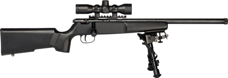 SAVAGE RASCAL XP TARGET SINGLE - SHOT 22LR 4X32 BIPOD PREC STK