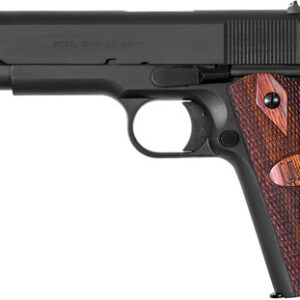 AUTO-ORDNANCE 1911A1 45ACP - MATTE BLACK WOOD GRIPS US LOGO