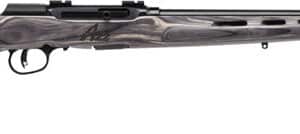 SAVAGE A22 22WMR HVY BBL 22" - ACCU TGR BLU/GRY LAM T-HOLE