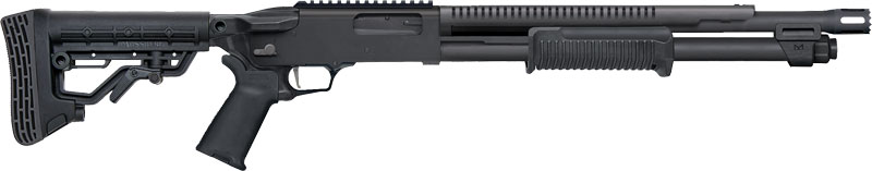 MOSSBERG 590R TACTICAL 12GA - 18.5" 6RD ADJ STK CYL