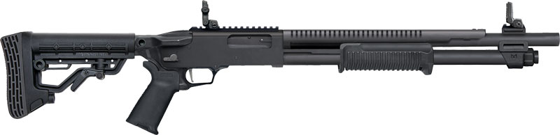 MOSSBERG 590R TACTICAL 12GA - 18.5" 6RD ADJ STK CYL TUBE