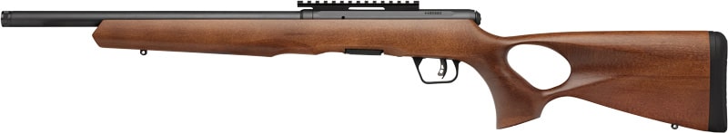 SAVAGE B22 TIMBER THUMBHOLE - 22LR 18" 10RD BLUED/WOOD - Image 2