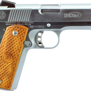 TRISTAR AMERICAN CLASSIC CMNDR - 1911 9MM 4.5" CHROME/WOOD