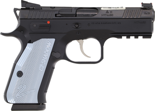 CZ SHADOW 2 COMPACT OR 9MM FS - 15-SHOT BLK NITRIDE GREY GRIP