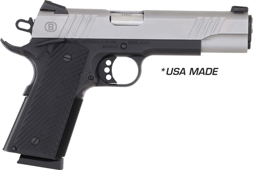 BERSA B1911 45ACP SS/BLACK - 5" BBL VZ GRIP W/ SIGHTS 8RD