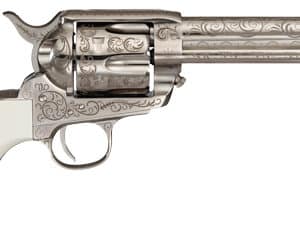 CIMARRON BAT MASTERSON 45LC - PW FS 5.5" ENGRAVED NICKEL