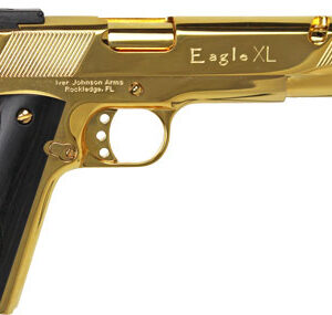 IVER JOHNSON EAGLE XL PORTED - 10MM 6" 24K GOLD BLACK WOOD