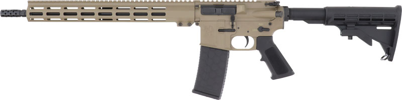 GLFA AR15 LEFT HAND RIFLE 223 - WYLDE 16" NIT BBL FDE