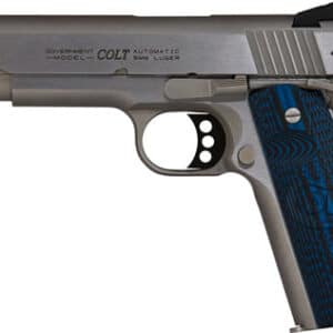 COLT COMPETITION 38 SUPER 5" - 9RD STAINLESS BLUE G10 GRIPS