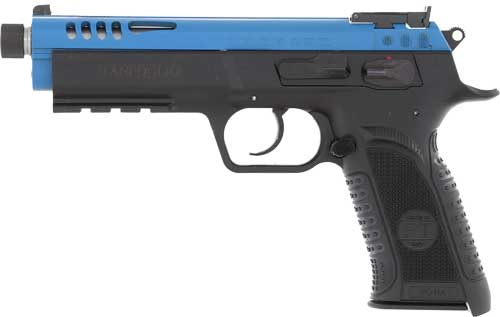 TANFOGLIO FORCE 22LR 4.9" - POLY FRAME BLUE STEEL SLIDE - Image 2