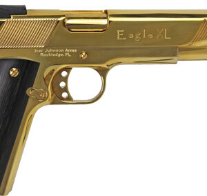 IVER JOHNSON EAGLE XL - 45ACP 6" 24K GOLD BLACK WOOD